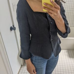 Opening Ceremony square neck top black